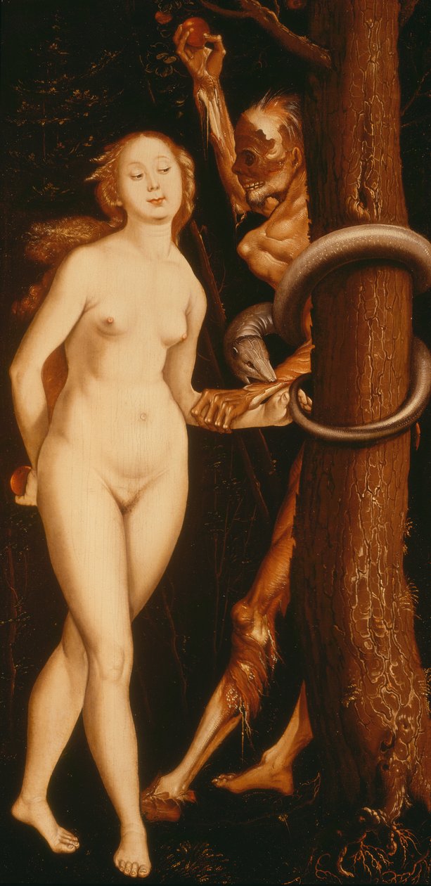 Eva, Slangen og Døden af Hans Baldung Grien