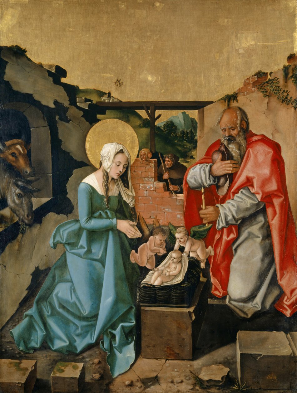 Nativity, 1510 (tempera på panel) af Hans Baldung Grien