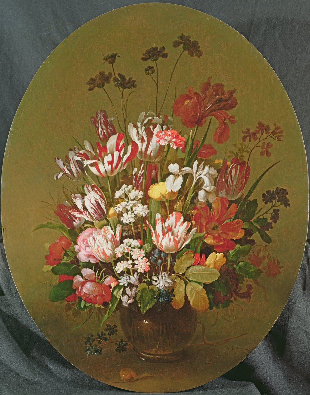 Blomster i en glasvase af Hans Bollongier