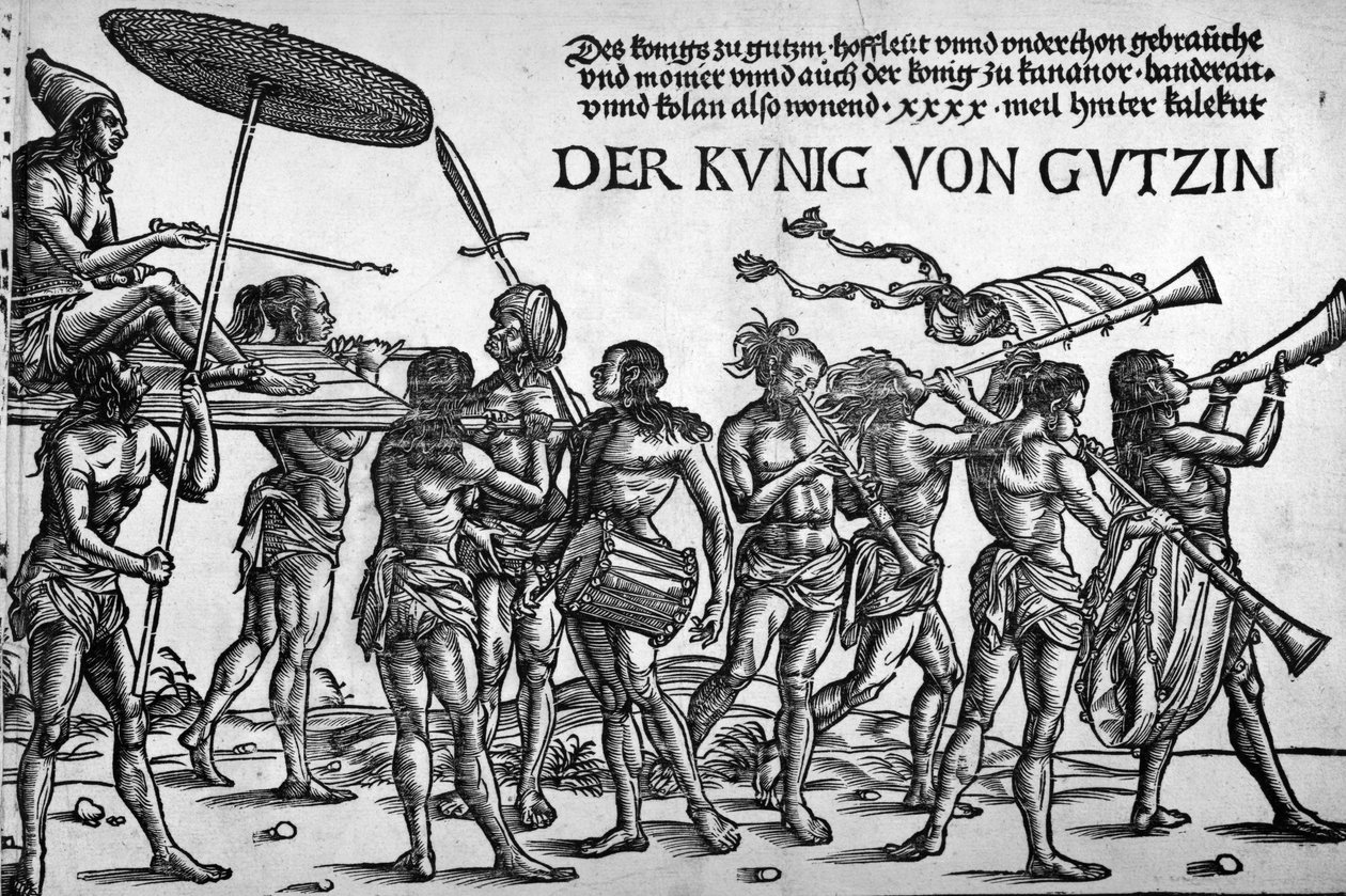 Kunig von Gutzin, tryk lavet af Georg Glockendon, 1511 af Hans Burgkmair
