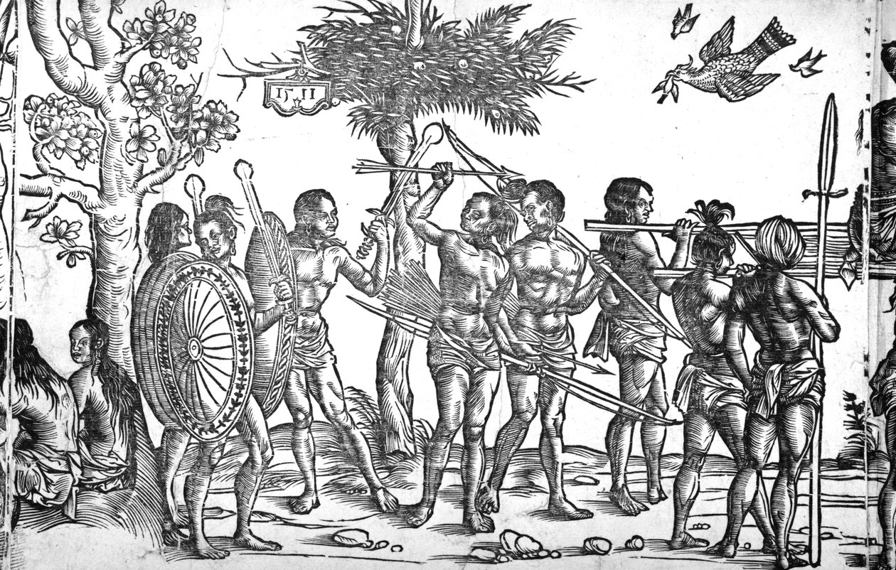 Kunig von Gutzin, tryk lavet af George Glockendon, 1511 af Hans Burgkmair