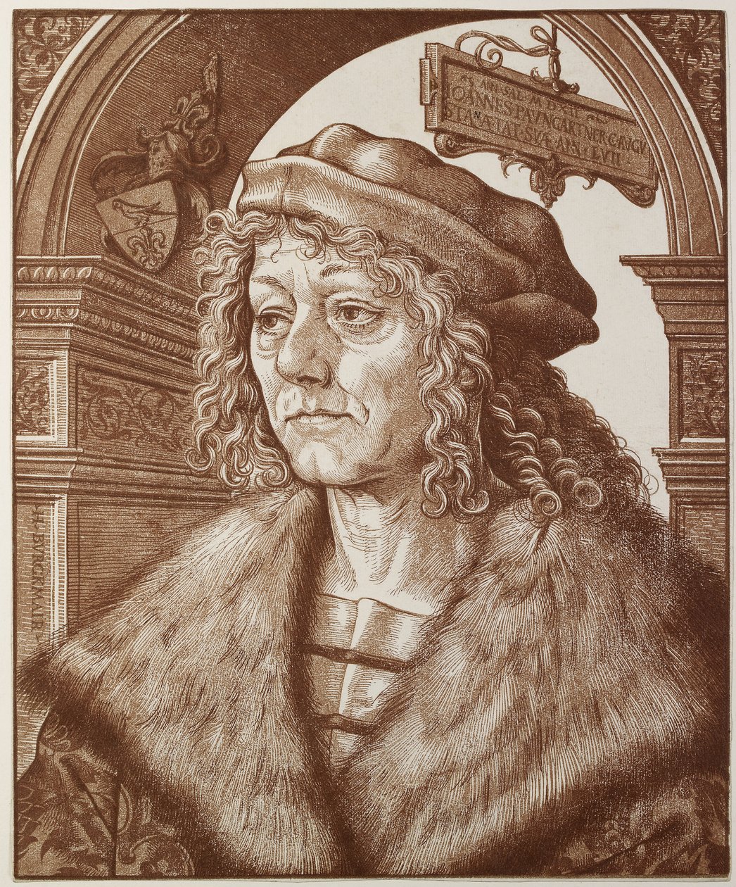 Portræt af Johannes Paumgartner, 1512 (chiaroscuro træsnit) af Hans Burgkmair