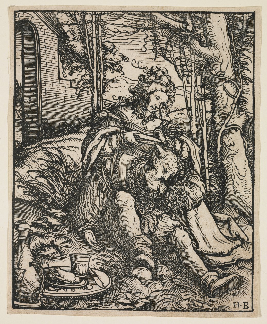 Samson og Delila, ca. 1519 af Hans Burgkmair