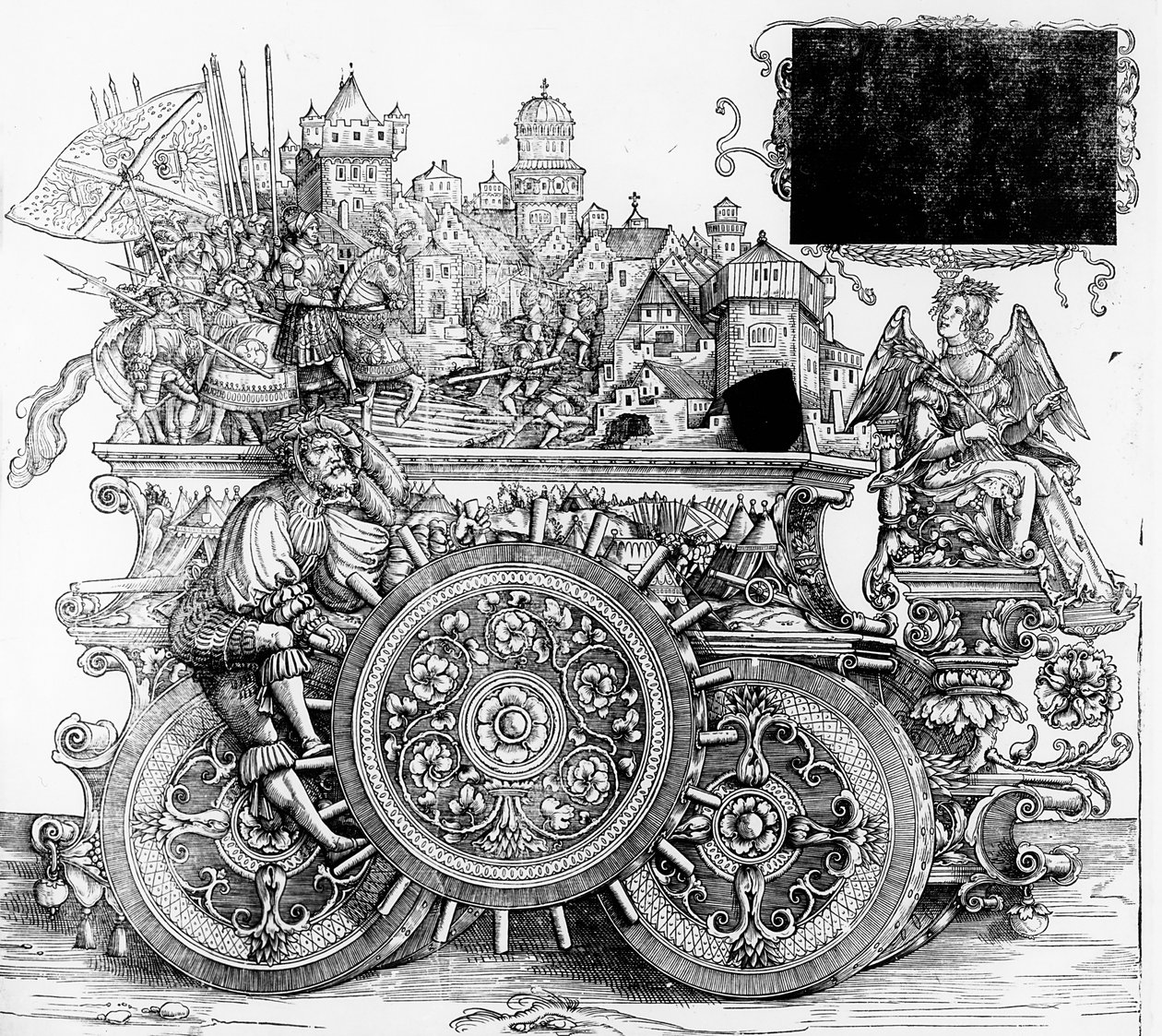 Scene fra Maximilians triumftog, ca. 1516-18 af Hans Burgkmair