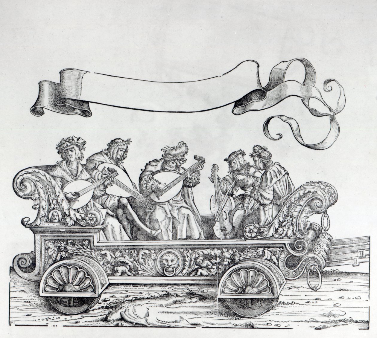 Scene fra Maximilians triumftog, ca. 1516-18 af Hans Burgkmair