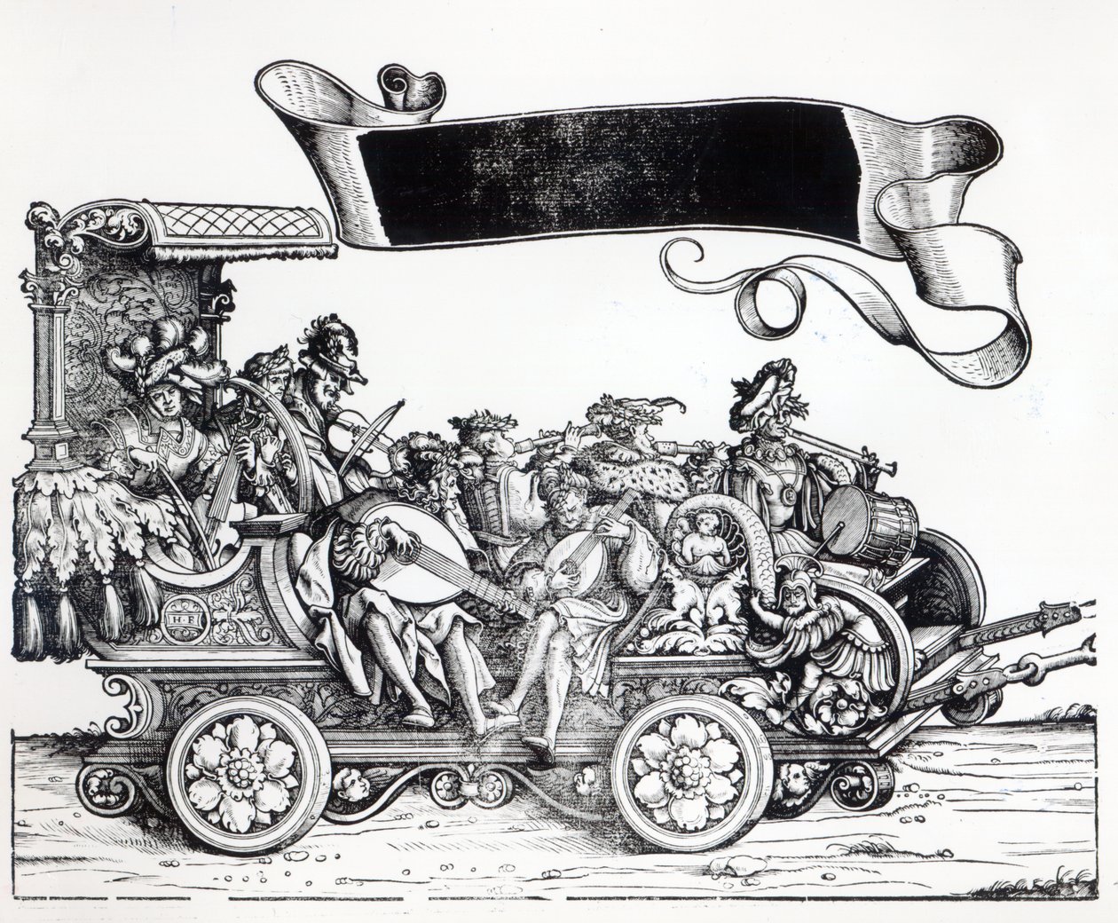 Scene fra Maximilians triumftog, ca. 1516-18 af Hans Burgkmair