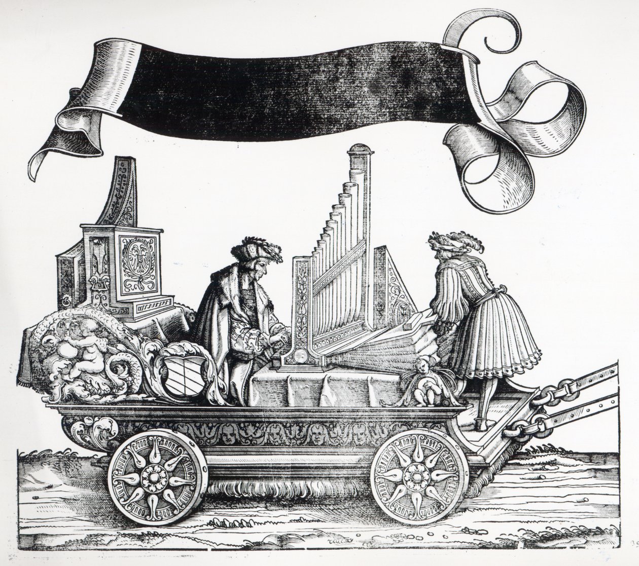 Scene fra Maximilians triumftog, ca. 1516-18 af Hans Burgkmair