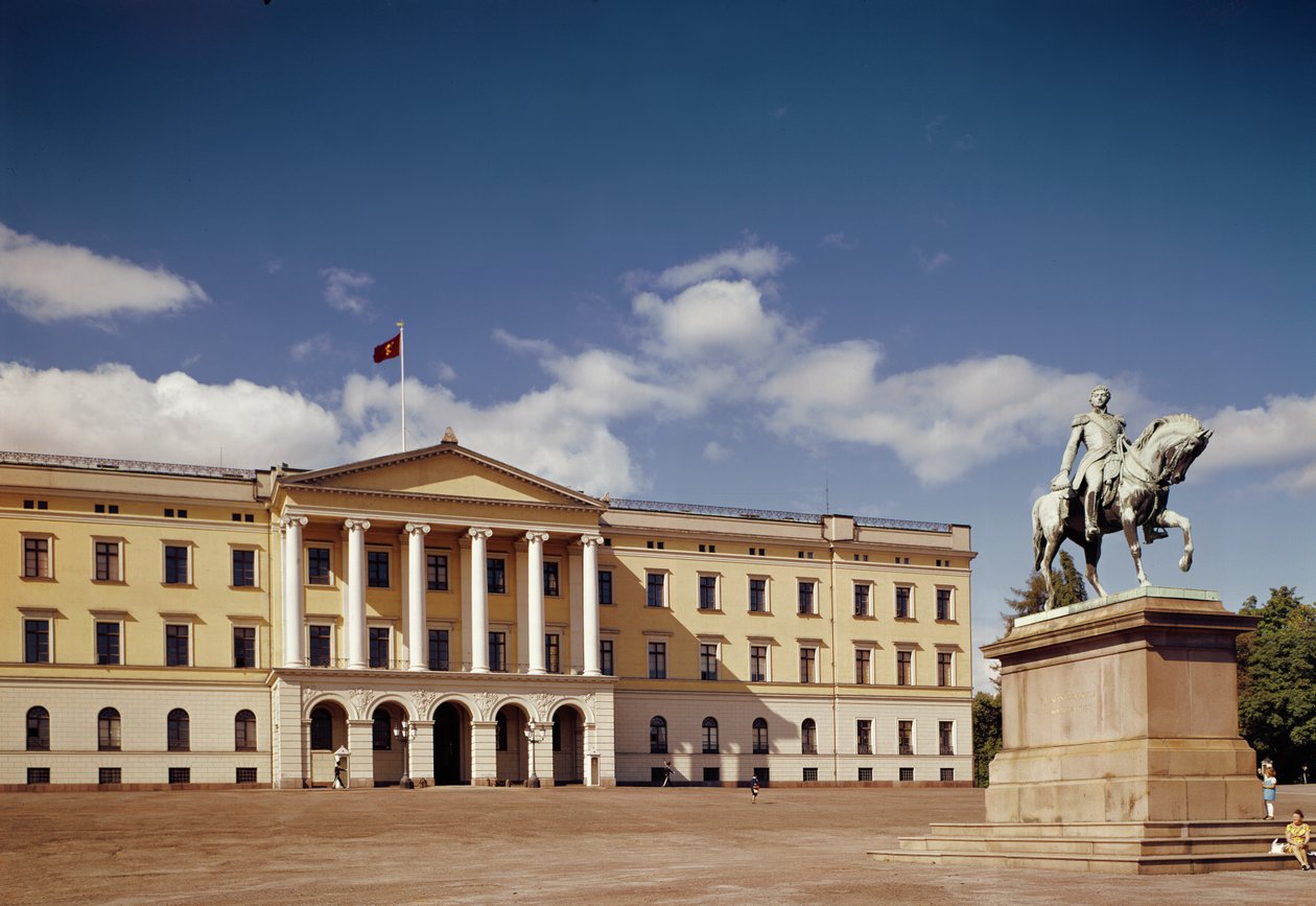 Udsigt over det kongelige palads, bygget 1825-48 af Hans Ditlev Franciscus Linstow
