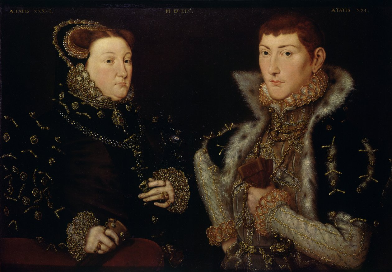 Lady Mary Nevill og hendes søn Gregory Fiennes, 1559 af Hans Eworth
