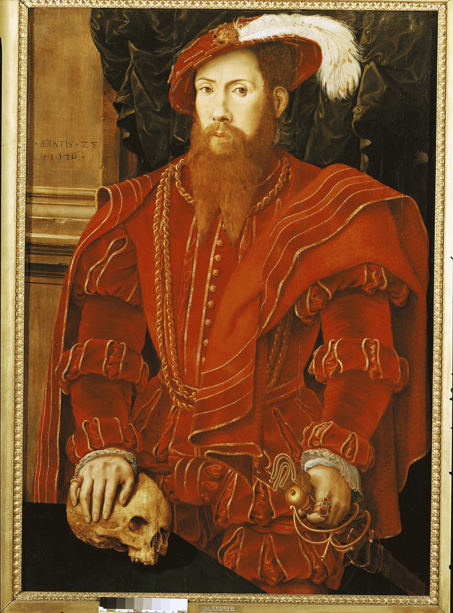Portræt af en gentleman fra det engelske hof, 1546 af Hans Eworth