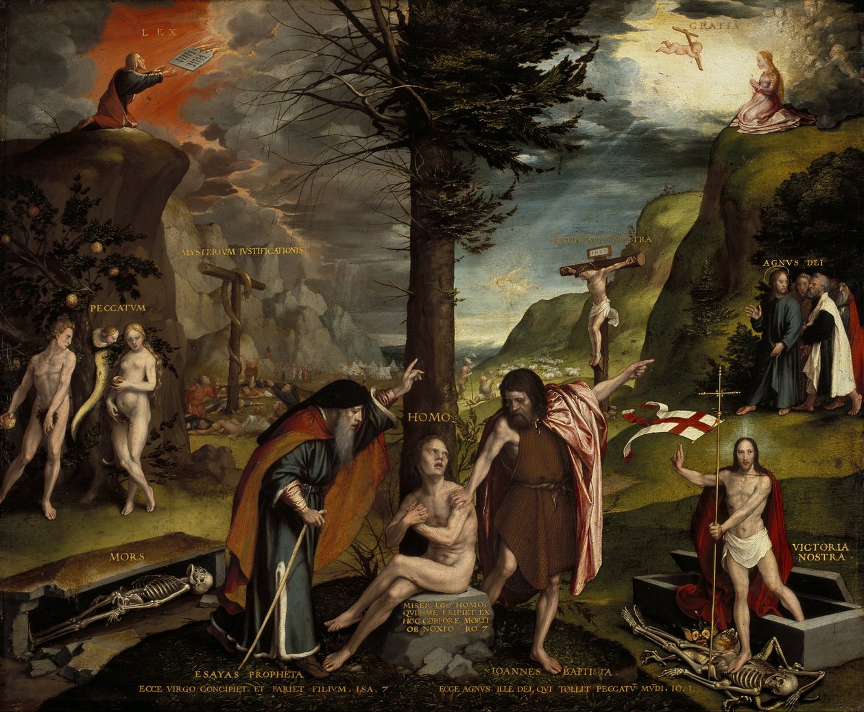 En allegori om det gamle og det nye testamente af Hans Holbein der Jüngere