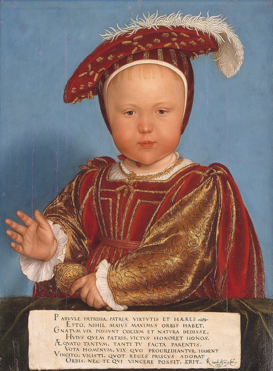 Edward, prins af Wales, senere kong Edward VI af Hans Holbein der Jüngere