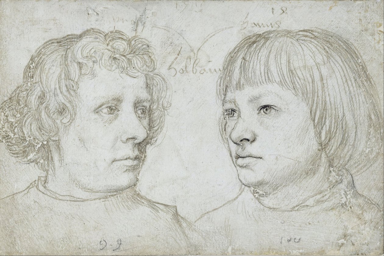 Ambrosius og Hans, kunstnerens sønner af Hans Holbein the Elder