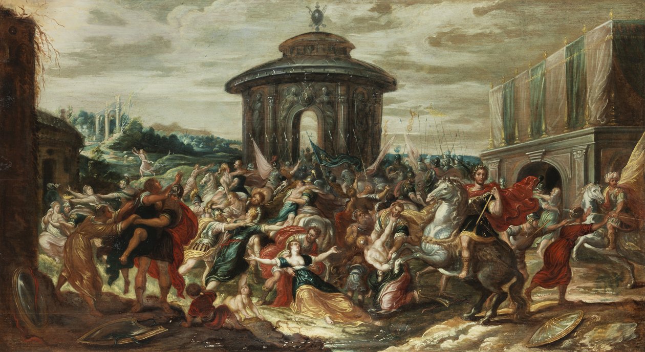 Røveri af Sabine -kvinderne af Hans III Jordaens