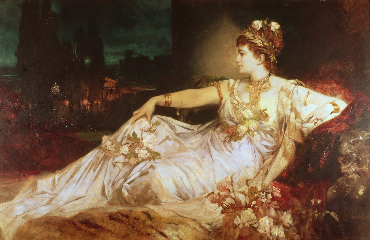 Charlotte Wolter som kejserinde Messalina af Hans Makart