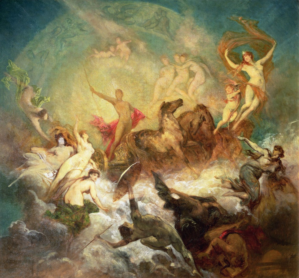 Lysets Sejr over Mørket, 1883-84 af Hans Makart