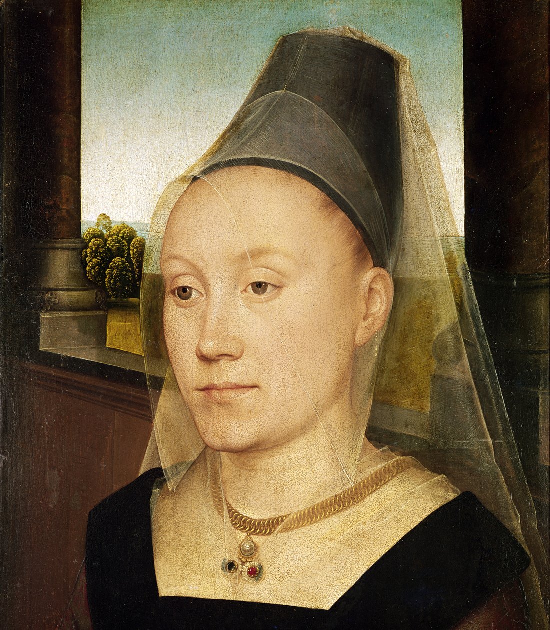 Barbara de Vlaenderberch, ca. 1472-75 (detalje af 234523) af Hans Memling