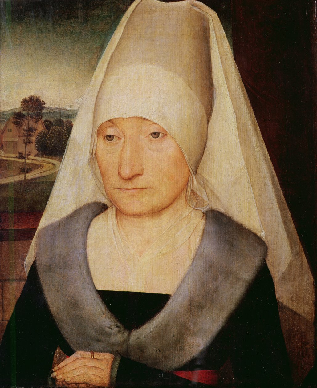 Portræt af en gammel kvinde af Hans Memling