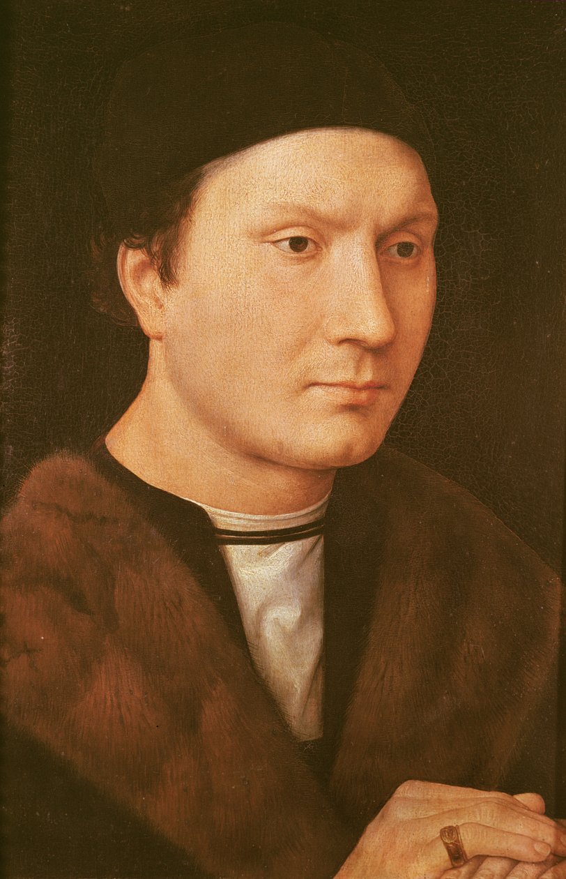 Portræt af en ukendt mand, ca. 1480-90 (olie på egetræ) af Hans Memling