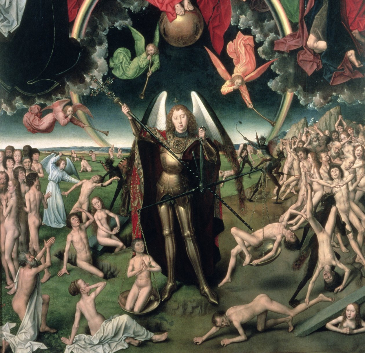 The Last Judgement, 1473 olie på panel detalje af 144071 af Hans Memling
