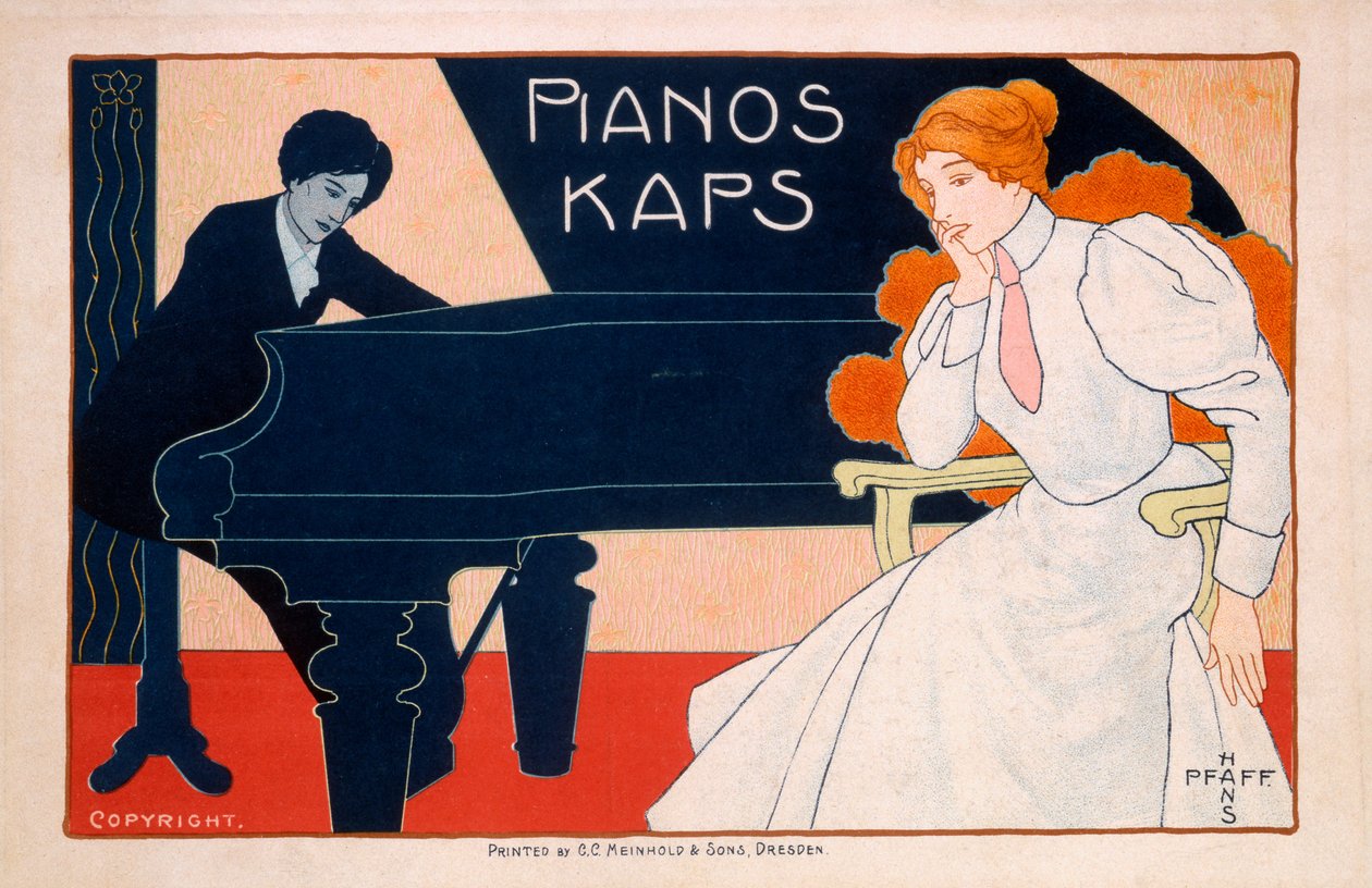 Annonce for Kaps klaverer, 1890