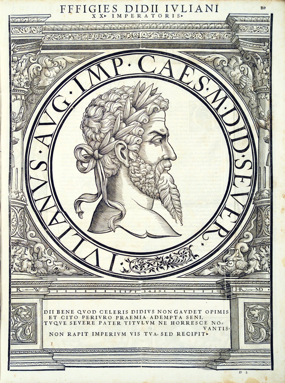 Didius Julianus, illustration fra de romerske kejsere af alle østlige og vestlige romere af Hans Rudolf Manuel Deutsch