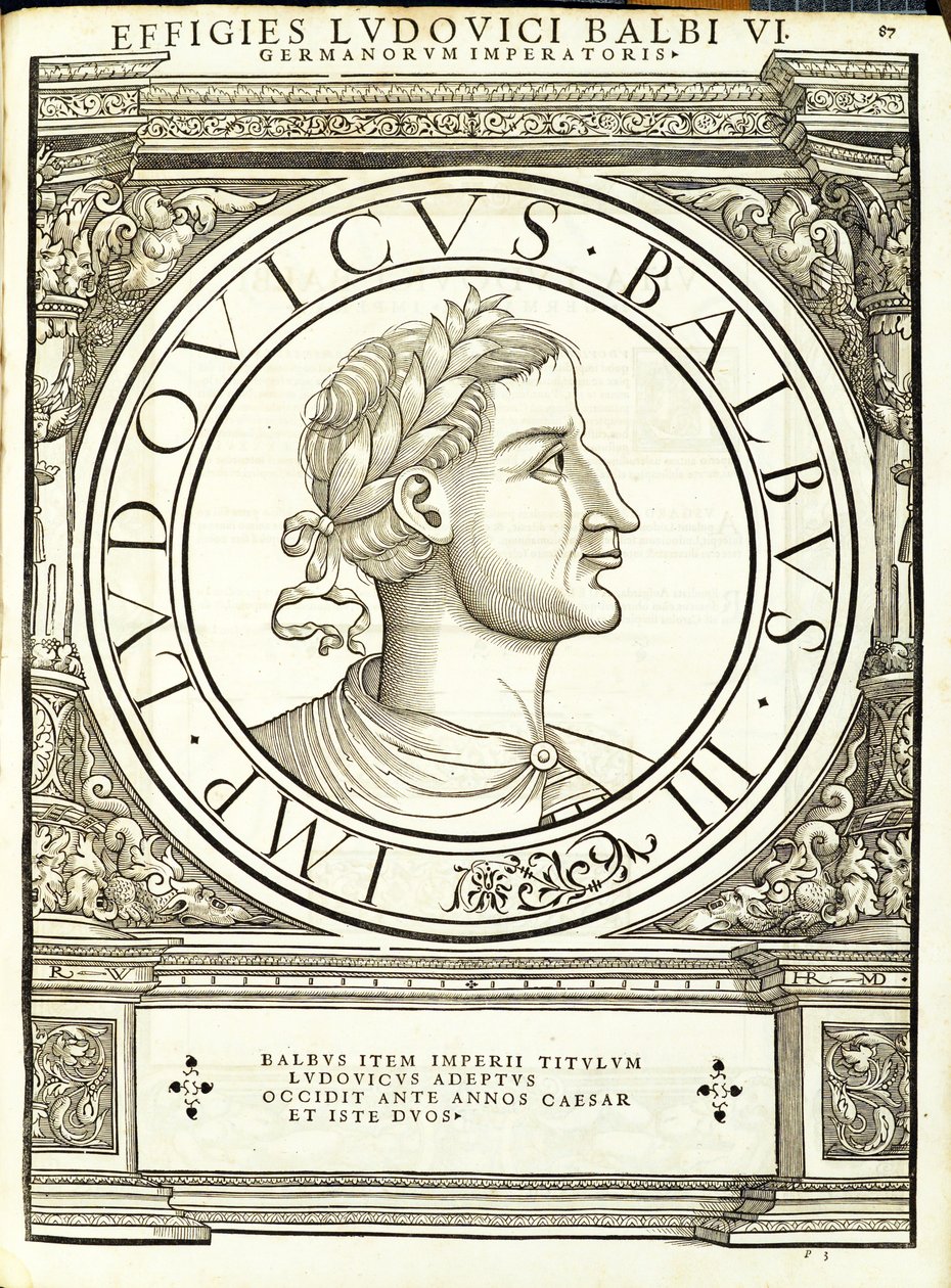 Luis Balbus, illustration fra de romerske kejsere i hele øst og vest med de mest sande billeder af de gamle mønter, træsnit af Rudolph Wyssenbach, trykt af Andreas Gesner, Zuri af Hans Rudolf Manuel Deutsch