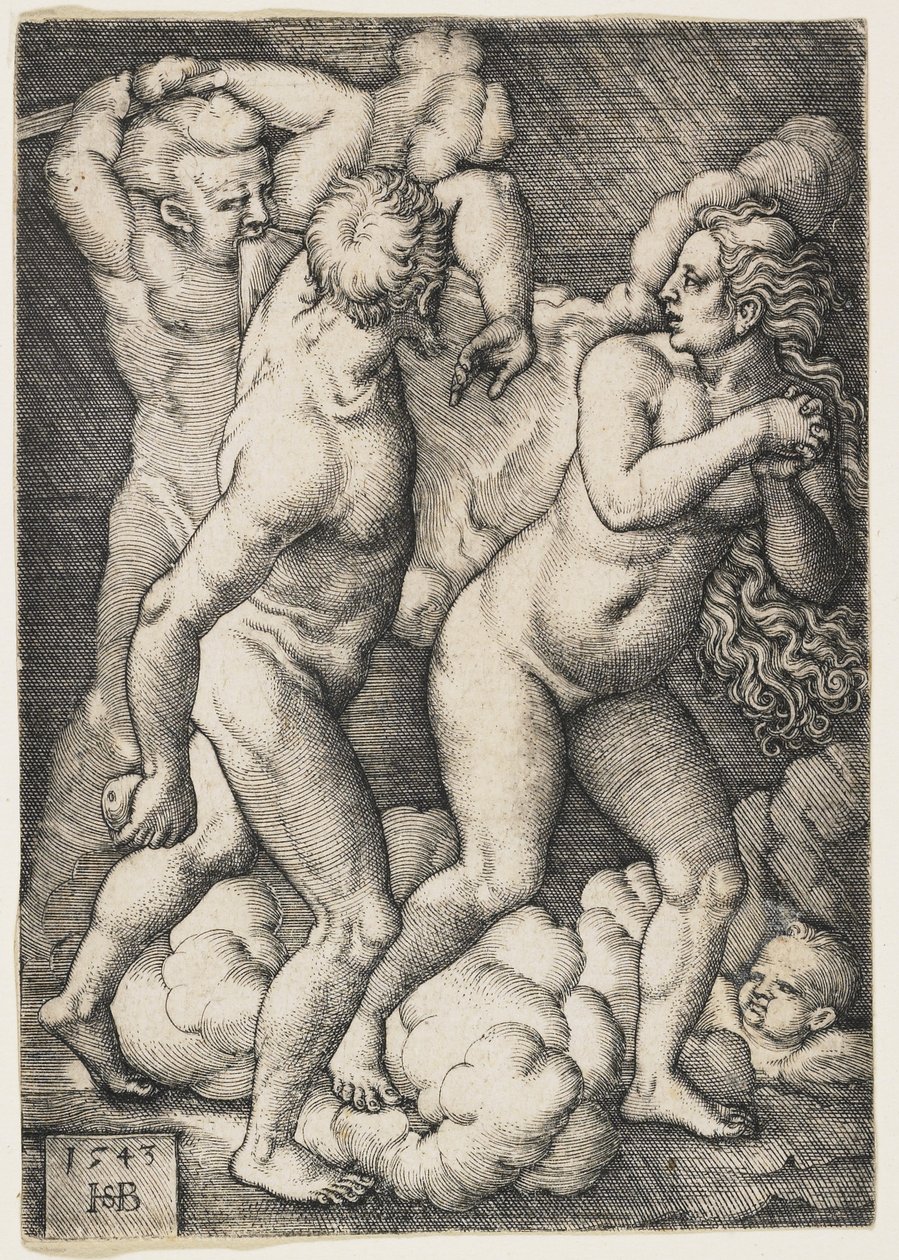Uddrivelsen fra Paradiset, 1543 af Hans Sebald Beham