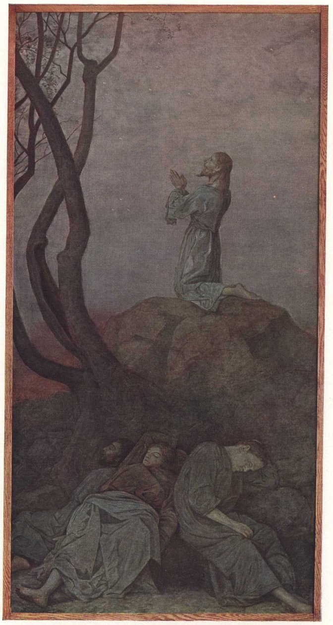 Christus am Olberg engelsk: Kristus på Oliebjerget af Hans Thoma