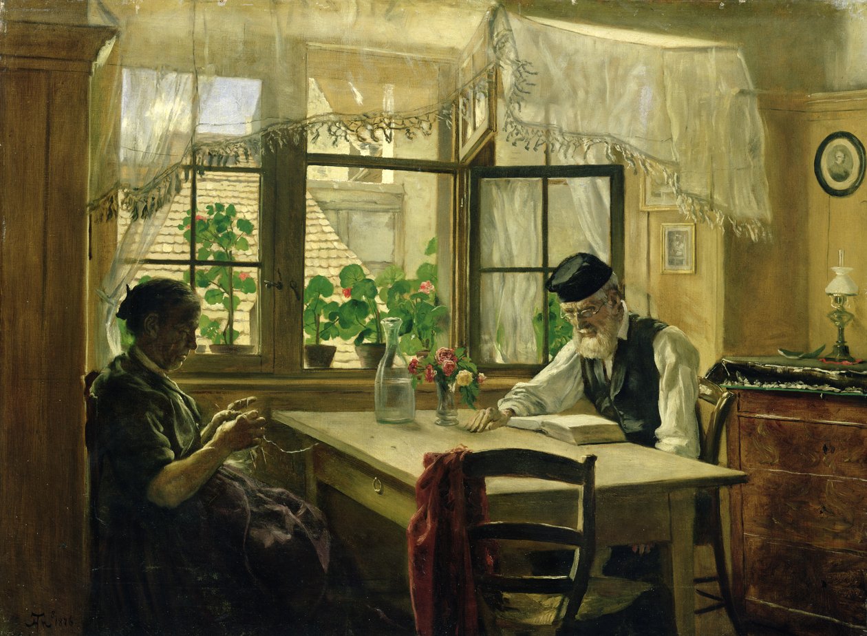 En fredelig søndag, 1876 af Hans Thoma
