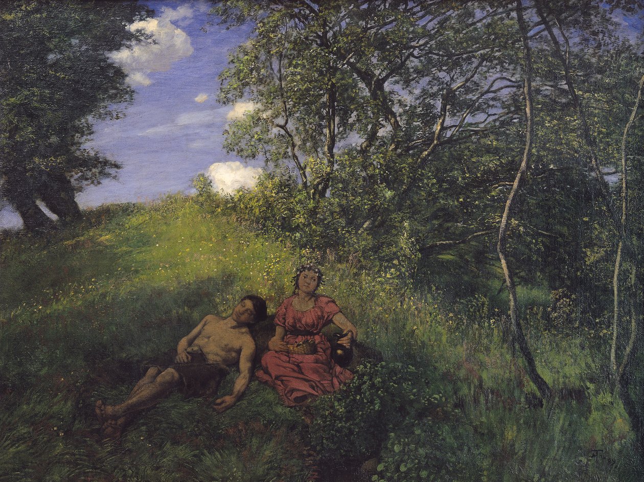 Siesta, 1889 af Hans Thoma