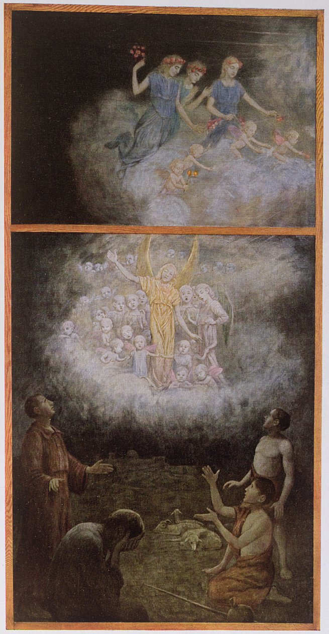 Bebudelsen til hyrderne, c.1910 af Hans Thoma