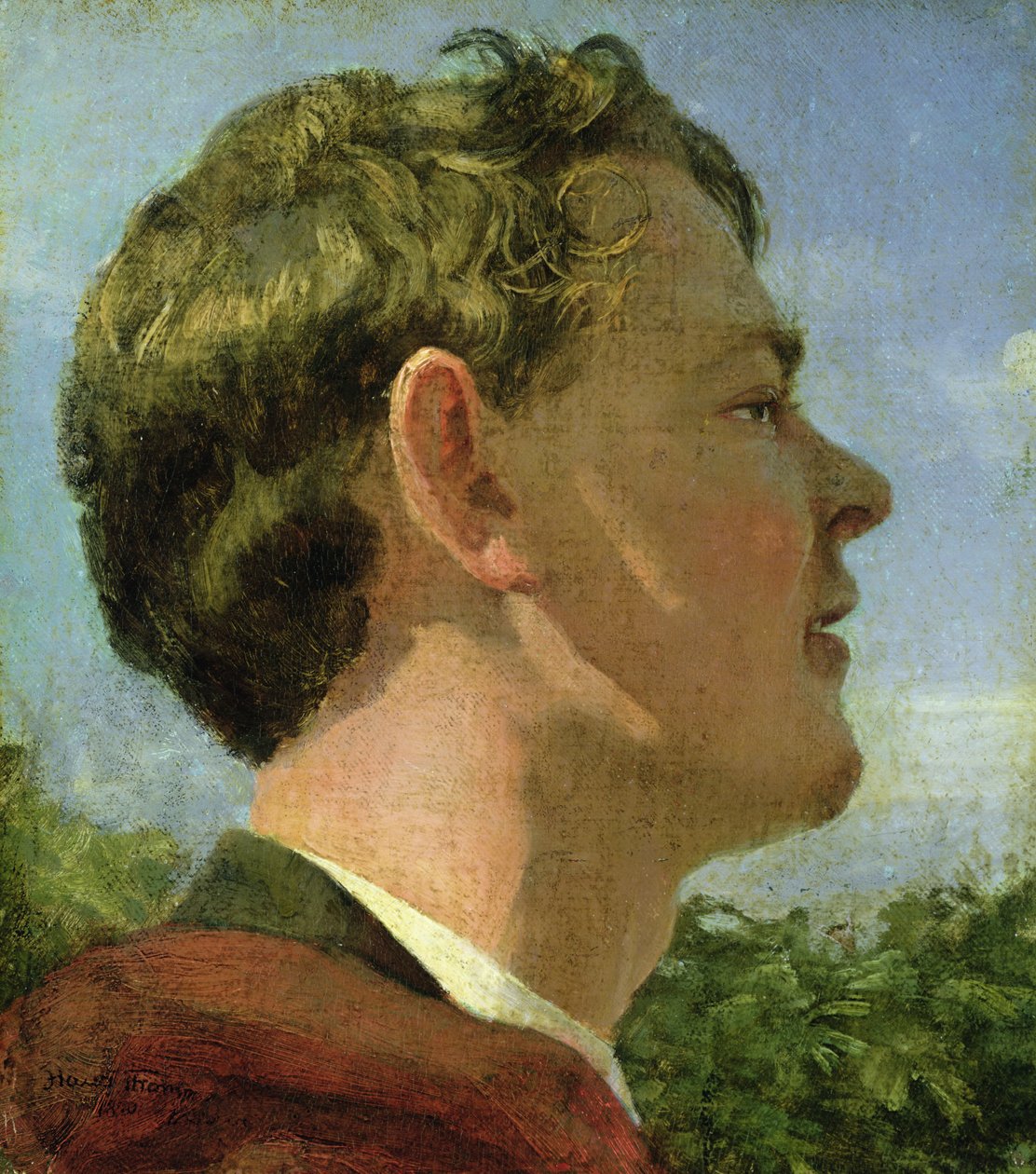 Kunstnerens fætter, ca. 1860 af Hans Thoma