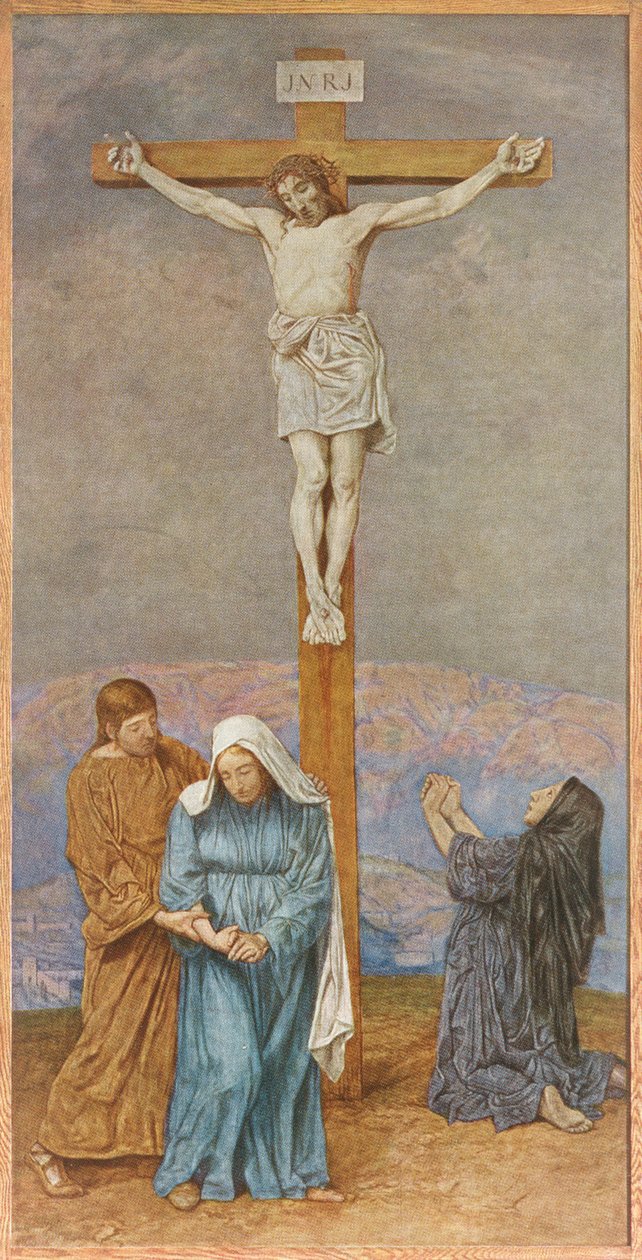 Korsfæstelsen, illustration fra Festkalender udgivet i Leipzig c.1910 af Hans Thoma