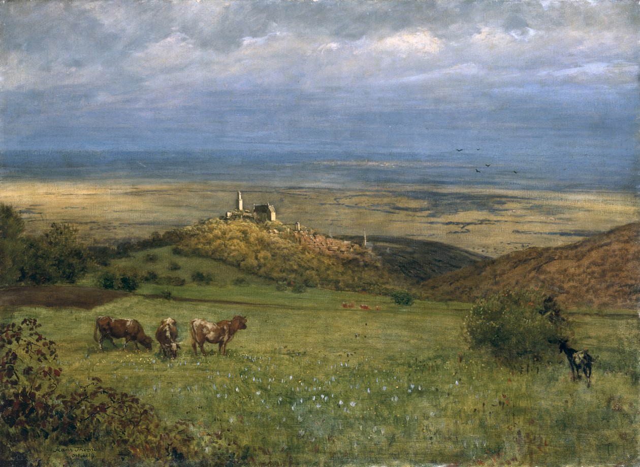 Udsigt over Kronberg i Taunus, Tyskland, 1879 af Hans Thoma