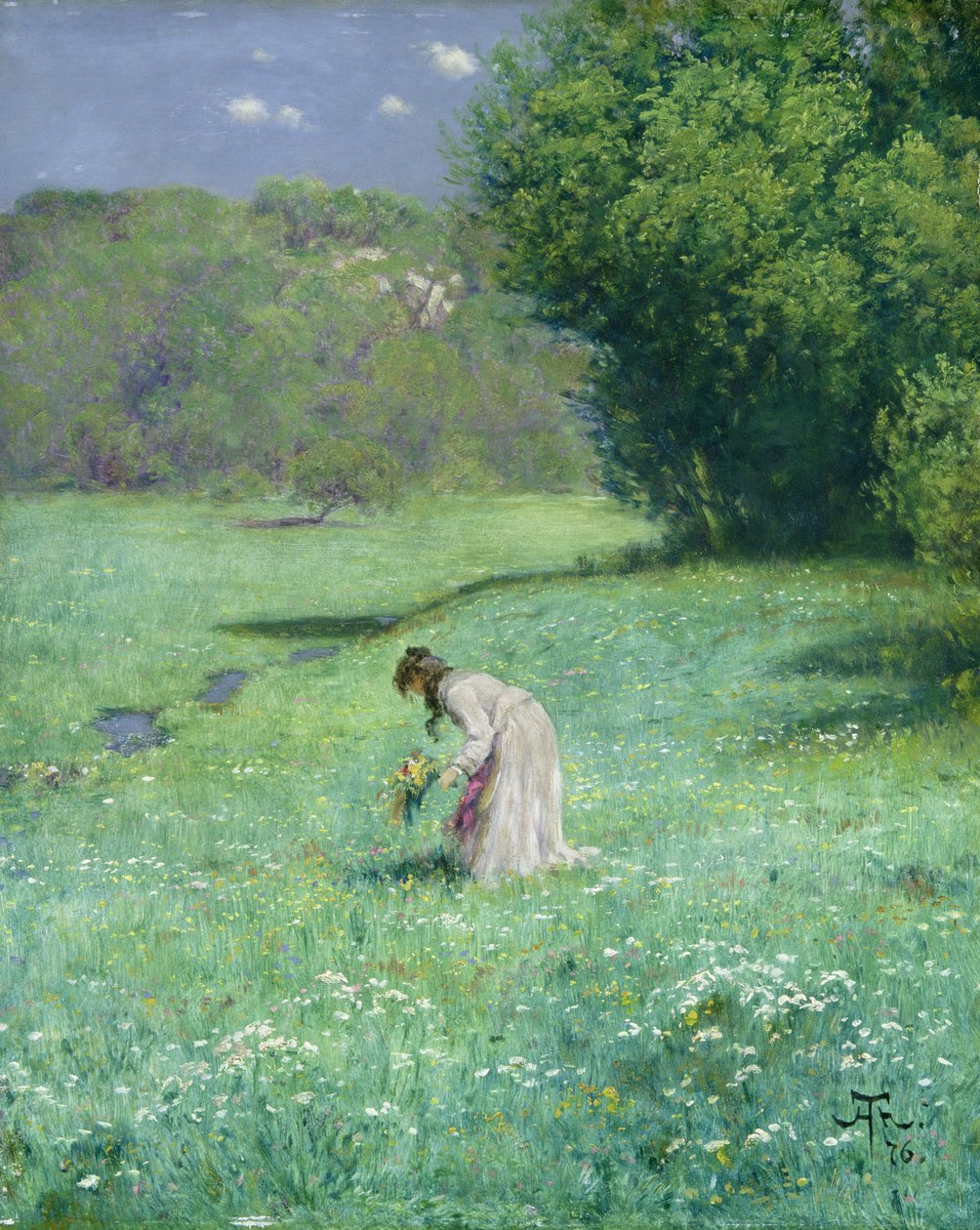 Woodland Meadow, 1876 af Hans Thoma