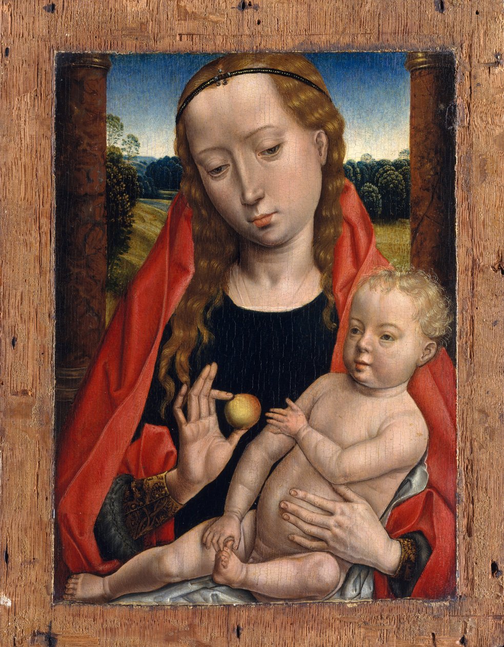 Jomfru og Barn af Hans after Memling