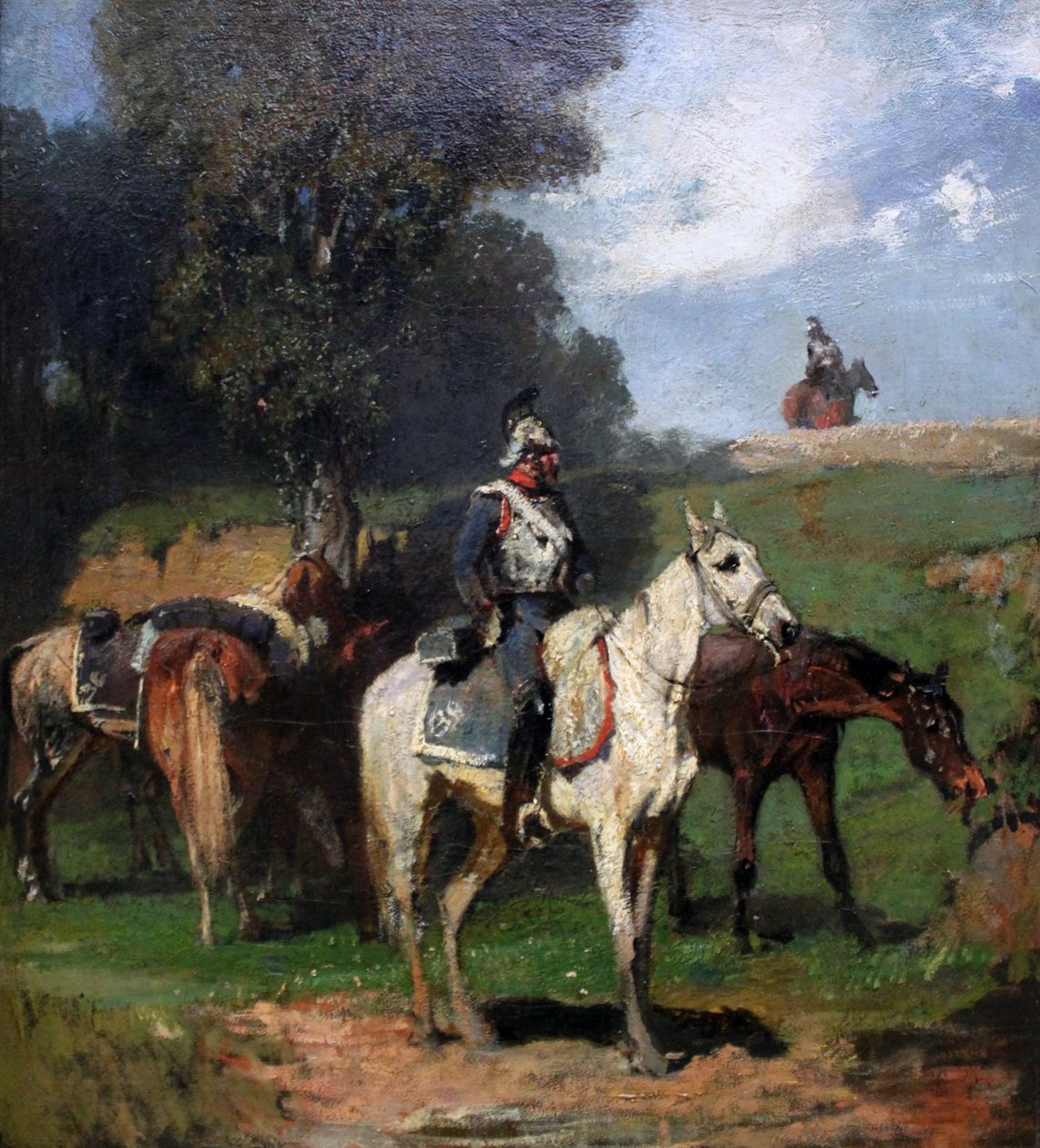 Dragoner gør et stop af Hans von Marées