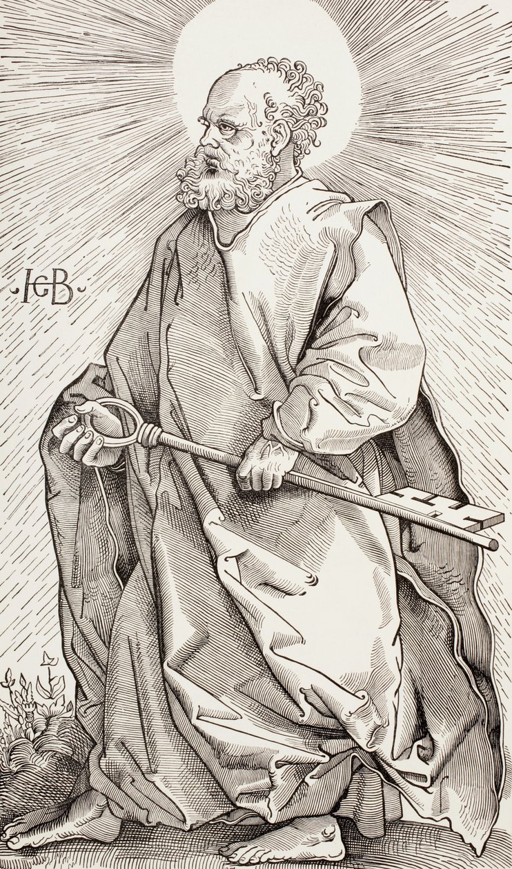 St. Peter holder Himmerigets nøgler af Hans (after) Baldung Grien