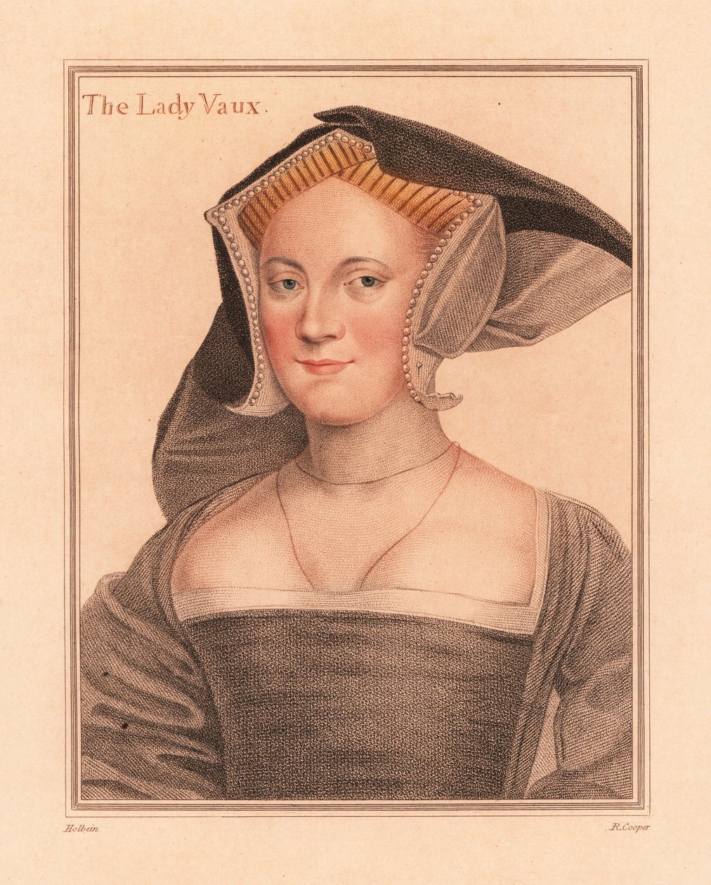Elizabeth Cheney, Lady Vaux., 1812 (gravering) af Hans (after) Holbein the Younger