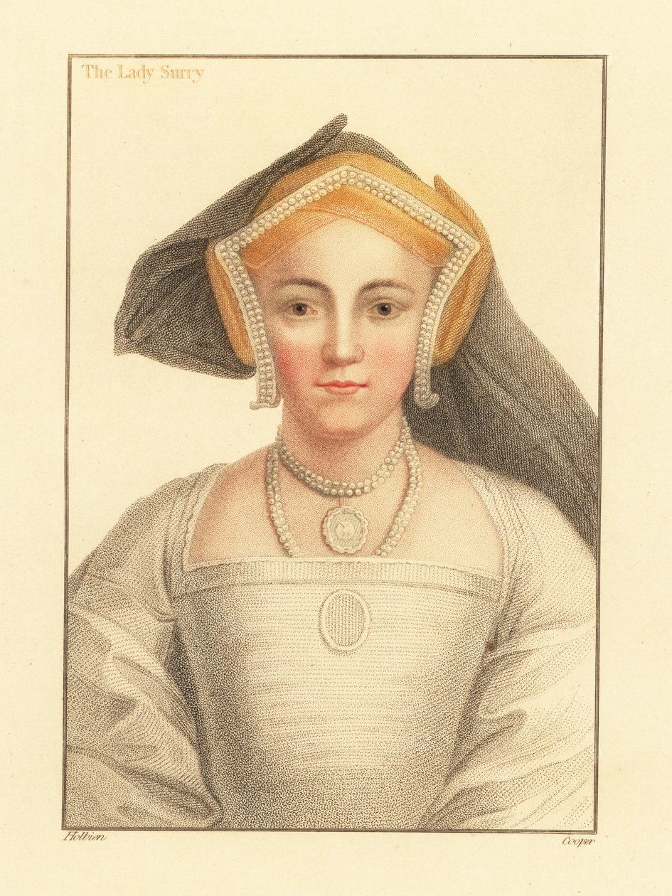 Frances Howard, grevinde af Surrey., 1812 (gravering) af Hans (after) Holbein the Younger