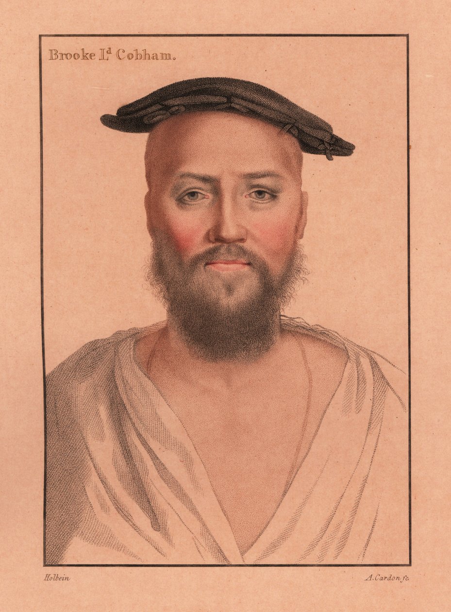 George Brooke, 9. Lord Cobham., 1812 (gravering) af Hans (after) Holbein the Younger