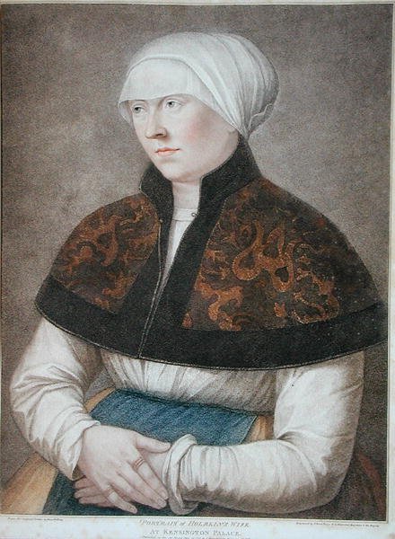 Portræt af Holbeins kone, indgraveret af Francesco Bartolozzi (1727-1815) 1796 (stik) af Hans (after) Holbein the Younger