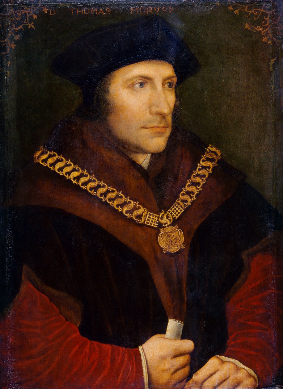 Sir Thomas More ca. 1600 (olie på lærred) af Hans (after) Holbein the Younger