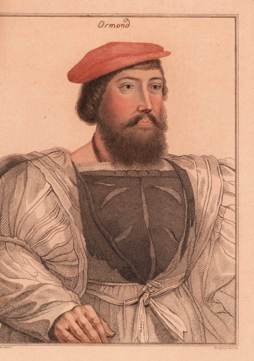 Thomas Boleyn eller James Butler, Earl of Ormond., 1812 (gravering) af Hans (after) Holbein the Younger