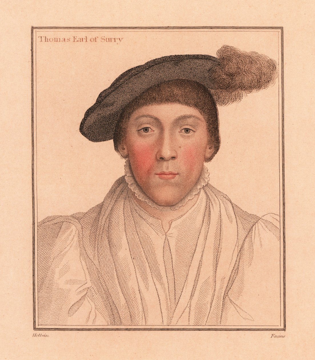 Thomas Howard, Earl of Surrey., 1812 (gravering) af Hans (after) Holbein the Younger