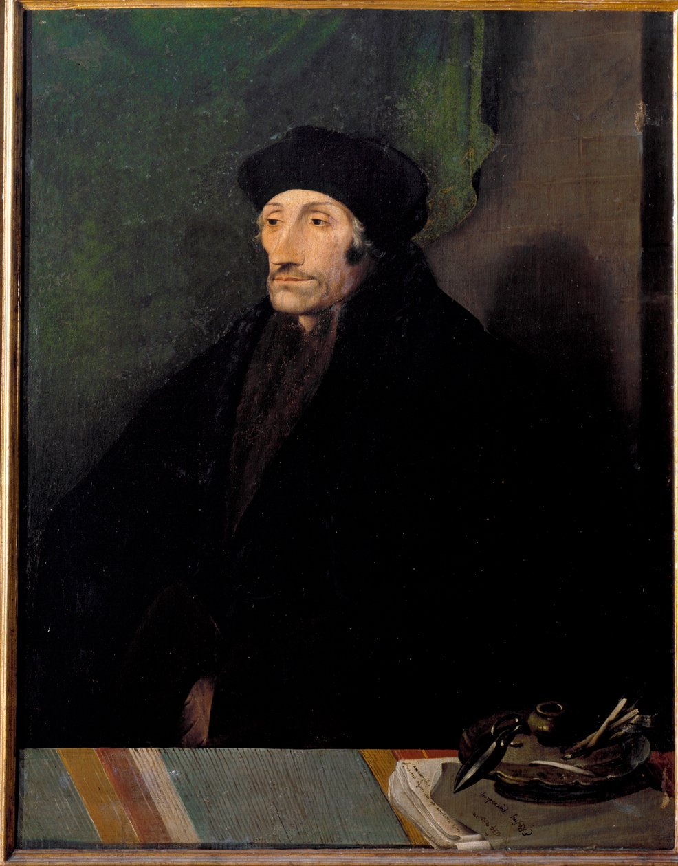 Portræt af Erasmus af Rotterdam, hollandsk humanist af Hans (attr. to) Holbein the Younger