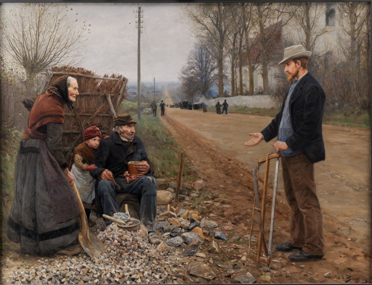 En Landevej A Highway, 1893. af Hans Andersen Brendekilde