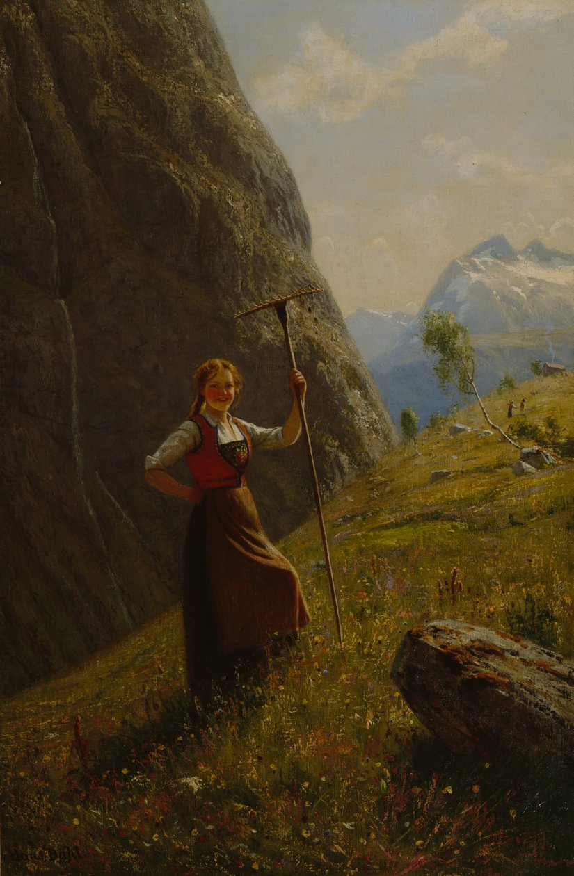 Mejeri med rive (olie på lærred) af Hans Andreas Dahl