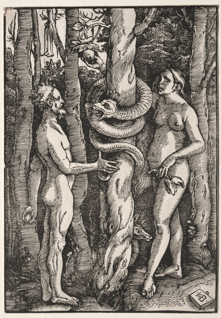 Adam og Eva, ca. 1514. af Hans Baldung